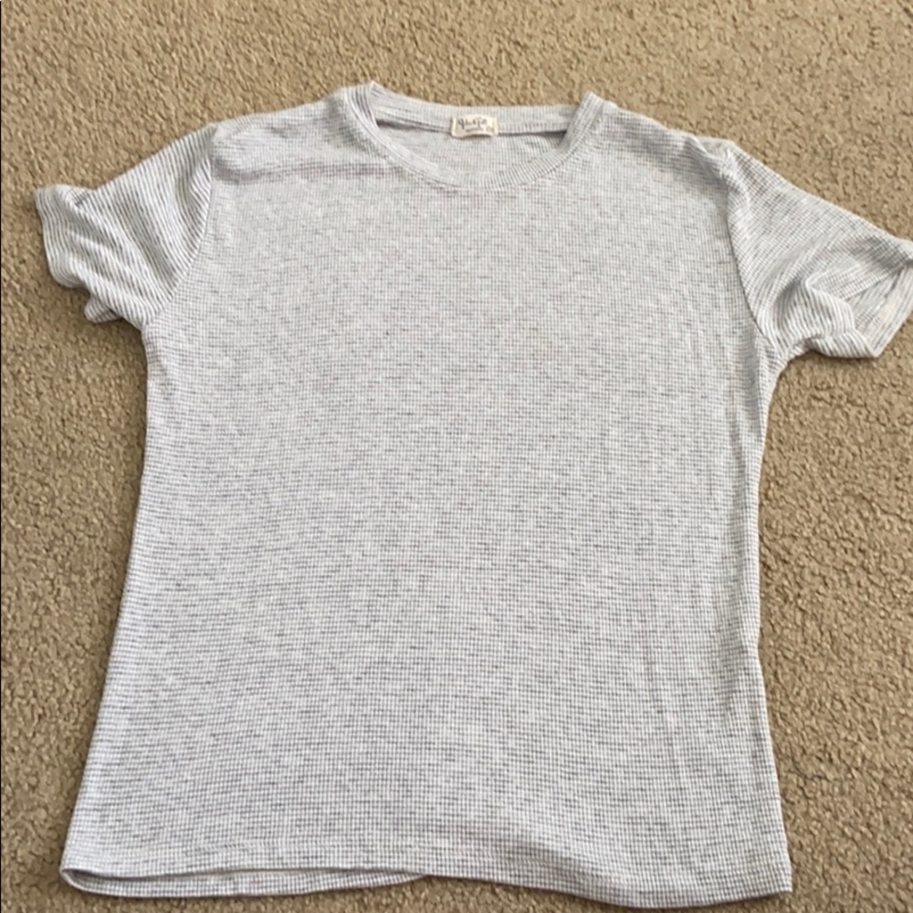 Brandy Melville gray ribbed t shirt